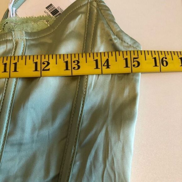 Salty Honey&Stardust Collection Grn Satin Corset S M Mermaid, Ballet, Coquette - Picture 12 of 15